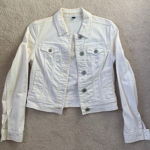 American Eagle White Denim Jacket